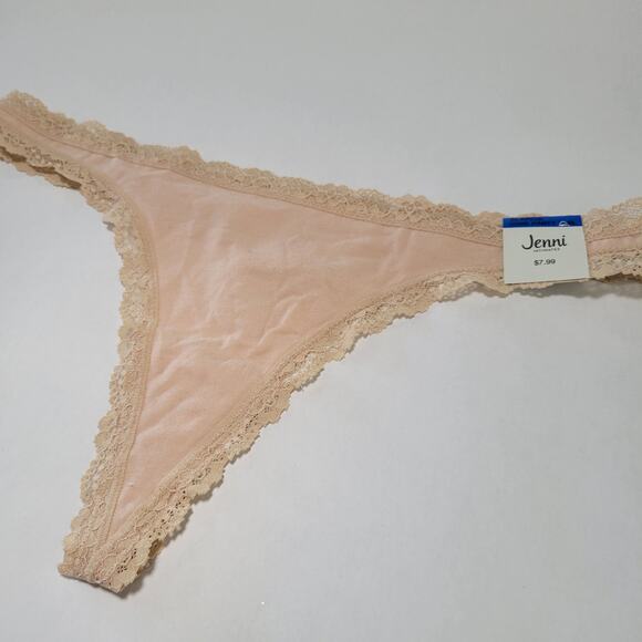 Jenni Women's Lace-Trim Thong Underwear Panties Chai NWT Size XL - Picture 4 of 5